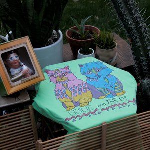 Leslie and the Ly's Band Merch Cat Graphic T-Shirt